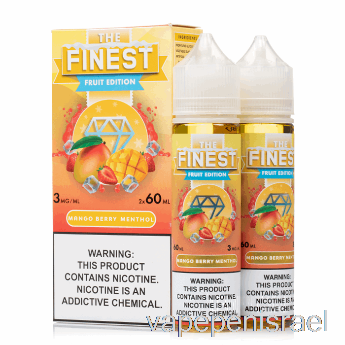 מנטול חד פעמי Vape Israel מנגו ברי - מהדורת הפירות המשובחת - 120 מ"ל 3 מ"ג